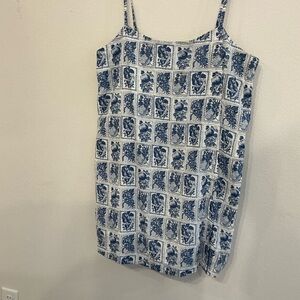 Abercrombie & Fitch Navy and White Floral Romper